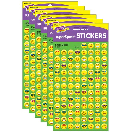 Trend Enterprises Emoji Cheer superSpots Stickers, PK4800 T46201